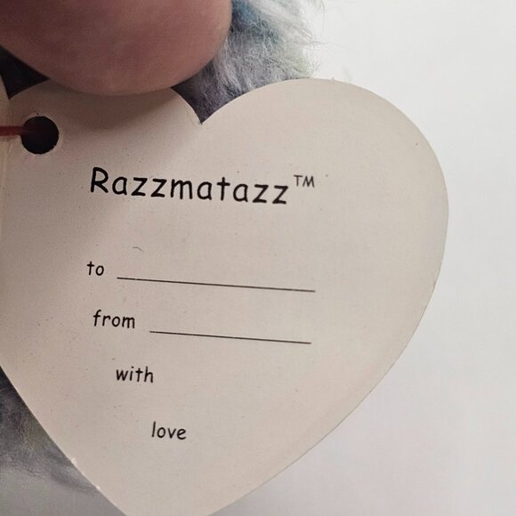 Ty 2000 Razzmatazz The Bear Plush Blue Multicolor Stuffed Animal Toy TyLux - Picture 8 of 11